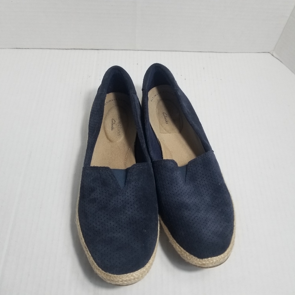 CLARKS COLLECTIONS WOMEN'S NAVY ESPADRILLES SIZE 8.5 - Picture 5 of 10
